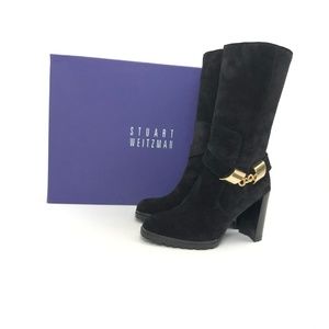 STUART WEITZMAN SKIPPER NERO BOOTS Sz 6.5M